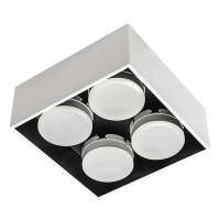 123led Led opbouwspot | Vierkant |  Wit | 4x GX53 fitting  LDR06595