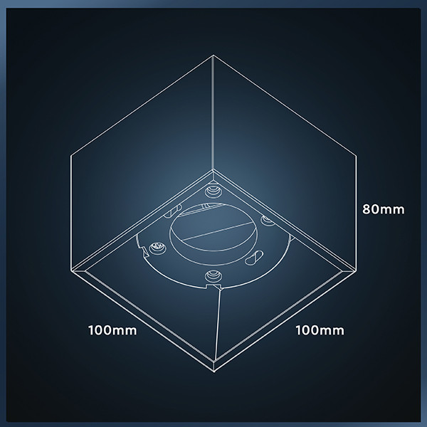 123led Led opbouwspot | Vierkant | Wit | GX53 fitting | 100mm  LDR06592 - 3