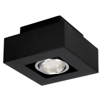 123led Led opbouwspot | Vierkant | Zwart | GU10 fitting  LDR07114