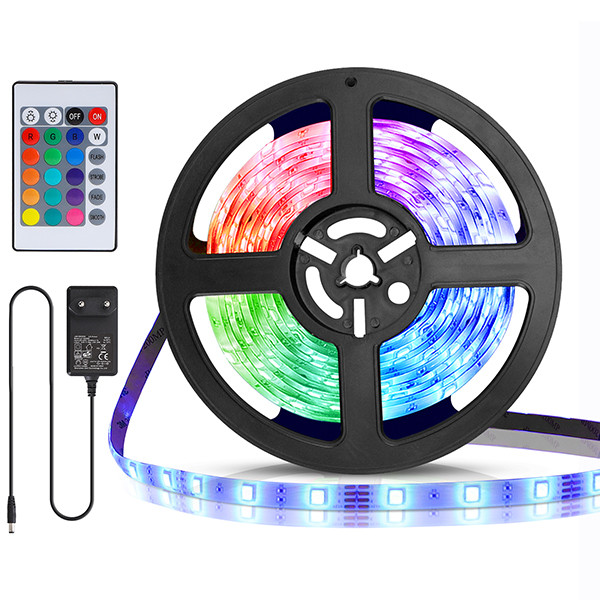 123led Led strip 3 meter set | RGB | SMD 5050 | 30 leds p/m | IP65 | 12V  LDR03479 - 1