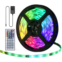 123led Led strip 5 meter set | RGB | SMD 5050 digitaal | 30 leds p/m | IP65 | 12V  LDR03481