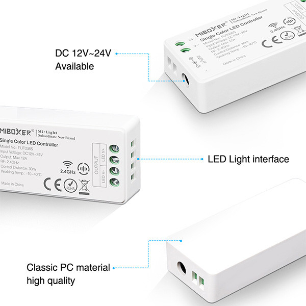 123led Led strip controller Enkelkleurig 12-24V (MiLight, MiBoxer)  LDR07802 - 2