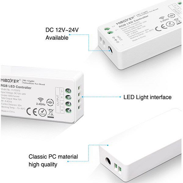 123led Led strip controller RGBW 12-24V (MiLight, MiBoxer)  LDR07805 - 2