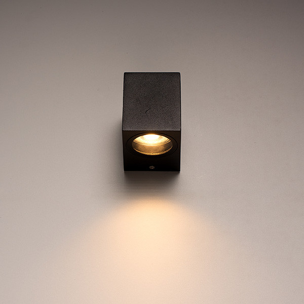 123led Led wandlamp vierkant | San Diego | Geschikt voor 1x GU10 (Zwart, IP44)  LDR05027 - 7