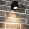 123led Led wandlamp vierkant | Siena | Geschikt voor 1x GU10 (Zwart, IP44)  LDR06350