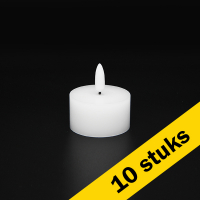 Led waxinelicht 4 x 5 cm | ivoor | 10 stuks | 123led huismerk LDR07056