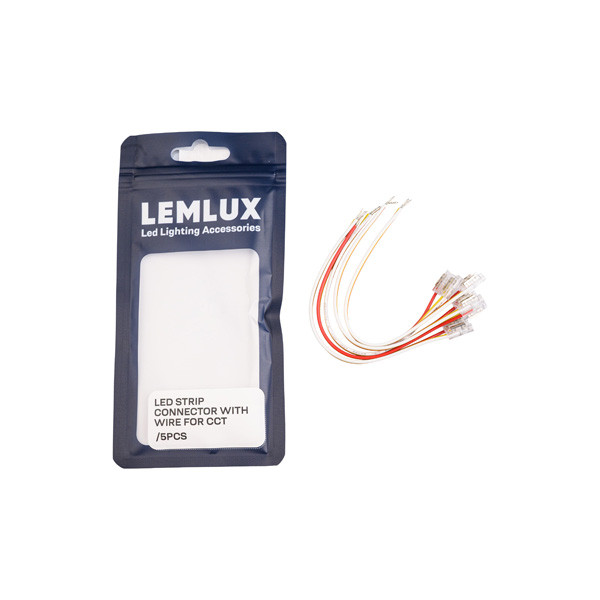 Ledstrip connector | Met draad | 10mm | CCT | 5 stuks LLE00033 - 4
