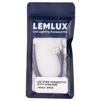 Ledstrip connector | Met draad | 10mm | RGB | 5 stuks LLE00038