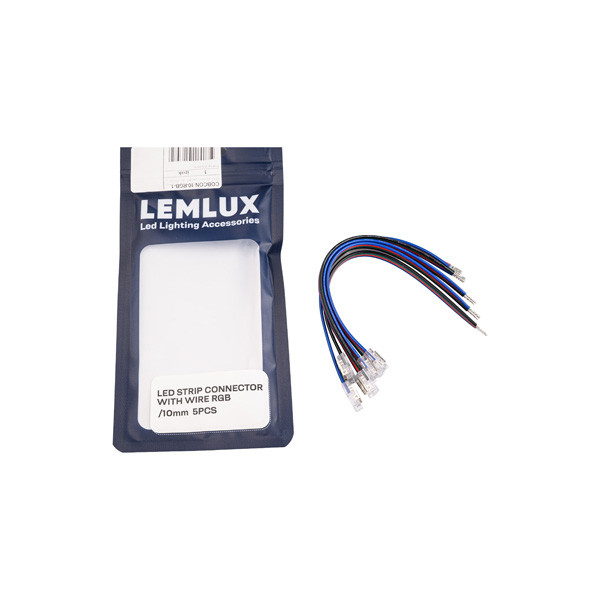 Ledstrip connector | Met draad | 10mm | RGB | 5 stuks LLE00038 - 4