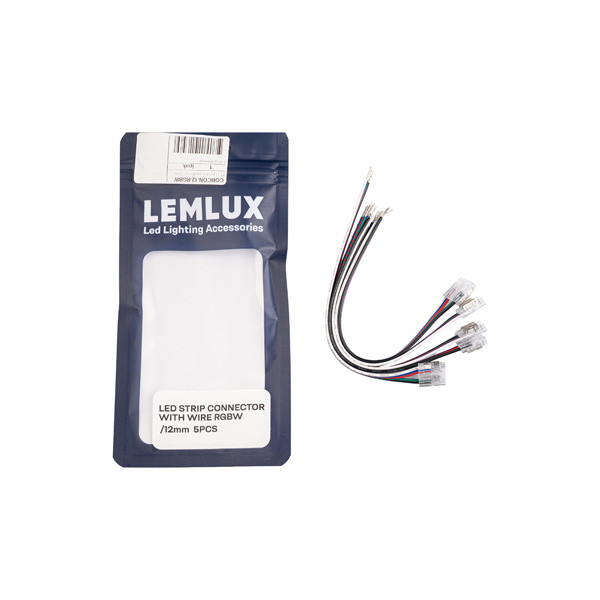 Ledstrip connector | Met draad | 12mm | RGBW | 5 stuks LLE00030 - 3