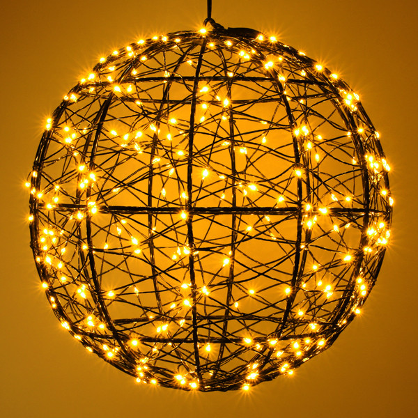 Lichtbol kerst | Ø 25 cm | Extra warm wit & warm wit | 300 lampjes | Zwart LDR07335 - 2