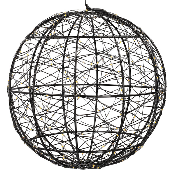 Lichtbol kerst | Ø 25 cm | Extra warm wit & warm wit | 300 lampjes | Zwart LDR07335 - 4