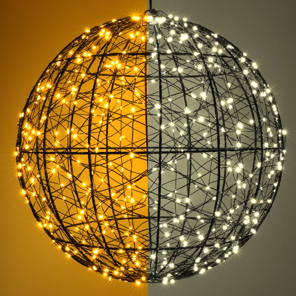 Lichtbol kerst | Ø 35 cm | Extra warm wit & warm wit | 500 lampjes | Zwart LDR07336 - 1