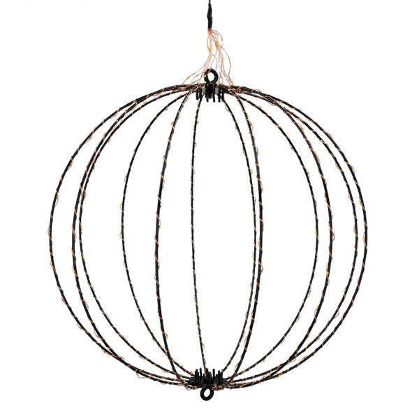 Lichtbol kerst | Ø 40 cm | Extra warm wit & warm wit | 192 lampjes | Zwart LDR07331 - 4