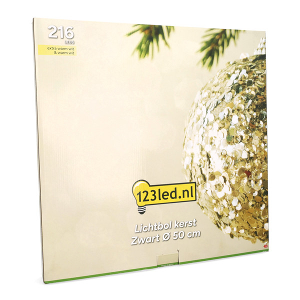 Lichtbol kerst | Ø 50 cm | Extra warm wit & warm wit | 216 lampjes | Zwart LDR07332 - 8