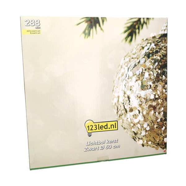 Lichtbol kerst | Ø 60 cm | Extra warm wit & warm wit | 288 lampjes | Zwart LDR07333 - 8