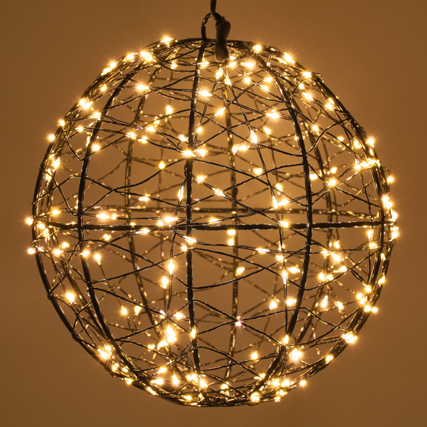 Lichtbol kerst Ø 18 cm | Extra warm wit & twinkle | 200 lampjes | Zwart LDR07394 - 2