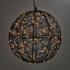 Lichtbol kerst Ø 18 cm | Extra warm wit & warm wit | 200 lampjes | Zwart LDR07334 - 3
