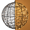 Lichtbol kerst Ø 25 cm | Extra warm wit & twinkle | 300 lampjes | Zwart LDR07392 - 1