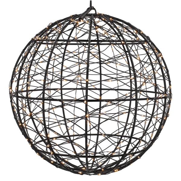 Lichtbol kerst Ø 25 cm | Extra warm wit & twinkle | 300 lampjes | Zwart LDR07392 - 3