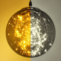 Lichtbol kerst Ø 25 cm | Extra warm wit & warm wit | 125 lampjes | Smokey LDR07338