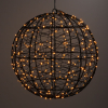 Lichtbol kerst Ø 25 cm | Extra warm wit & warm wit | 300 lampjes | Zwart LDR07335 - 3