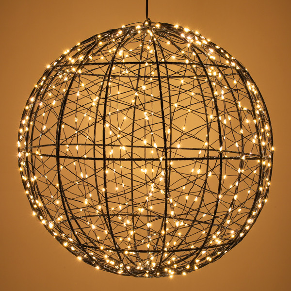 Lichtbol kerst Ø 35 cm | Extra warm wit & twinkle | 500 lampjes | Zwart LDR07393 - 2