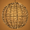 Lichtbol kerst Ø 35 cm | Extra warm wit & twinkle | 500 lampjes | Zwart LDR07393 - 2