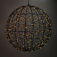 Lichtbol kerst Ø 35 cm | Extra warm wit & warm wit | 500 lampjes | Zwart LDR07336