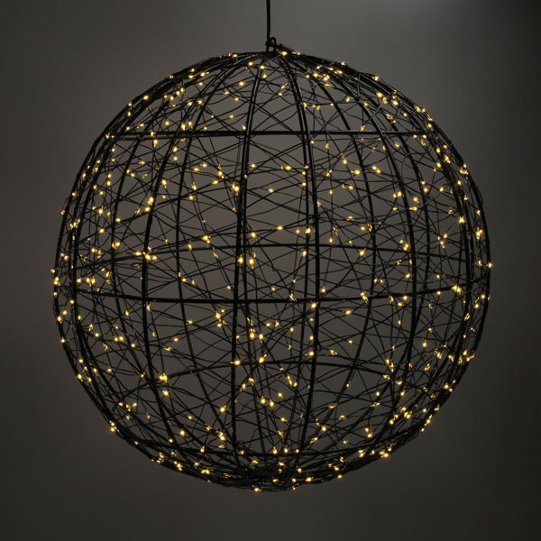 Lichtbol kerst Ø 35 cm | Extra warm wit & warm wit | 500 lampjes | Zwart LDR07336 - 2