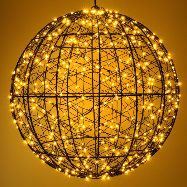 Lichtbol kerst Ø 35 cm | Extra warm wit & warm wit | 500 lampjes | Zwart LDR07336 - 2