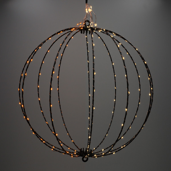 Lichtbol kerst Ø 40 cm | Extra warm wit & warm wit | 192 lampjes | Zwart LDR07331 - 1