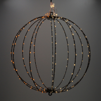 Lichtbol kerst Ø 40 cm | Extra warm wit & warm wit | 192 lampjes | Zwart LDR07331