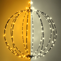 Lichtbol kerst Ø 40 cm | Extra warm wit & warm wit | 192 lampjes | Zwart LDR07331