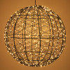 Lichtbol kerst Ø 50 cm | Extra warm wit & twinkle | 800 lampjes | Zwart LDR07395 - 2