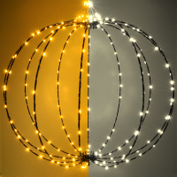 Lichtbol kerst Ø 50 cm | Extra warm wit & warm wit | 216 lampjes | Zwart LDR07332