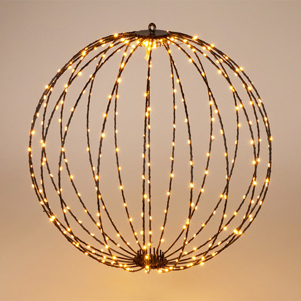 Lichtbol kerst Ø 50 cm | Extra warm wit | 320 lampjes | Zwart LKO00693 - 1