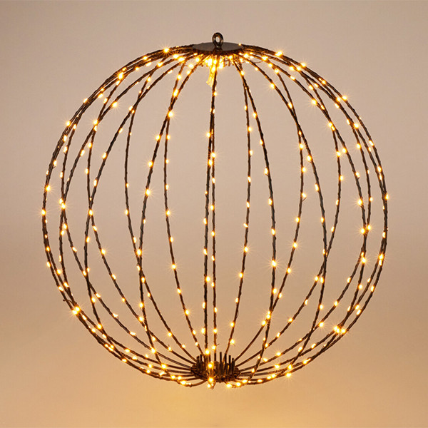 Lichtbol kerst Ø 60 cm | Extra warm wit | 400 lampjes | Zwart LKO00694 - 1