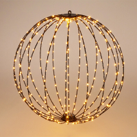Lichtbol kerst Ø 60 cm | Extra warm wit | 400 lampjes | Zwart LKO00694