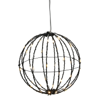 123led Lichtbol op batterijen | Ø 15 cm | 40 leds | Warm wit  LDR03601