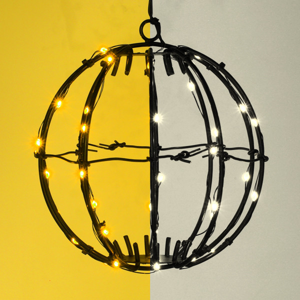 Lichtbol op batterijen Ø 15 cm | Extra warm wit & warm wit | 40 lampjes LDR07352 - 1