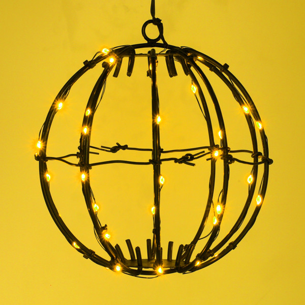 Lichtbol op batterijen Ø 15 cm | Extra warm wit & warm wit | 40 lampjes LDR07352 - 2