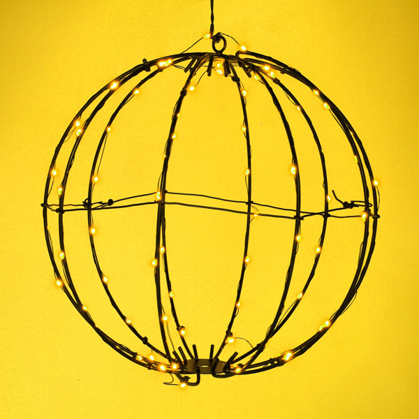 Lichtbol op batterijen Ø 28 cm | Extra warm wit & warm wit | 80 lampjes LDR07354 - 2