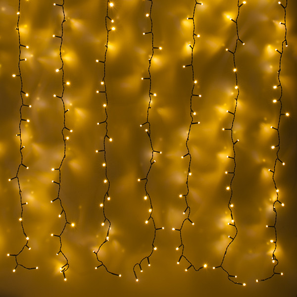 123led Lichtgordijn 100x200 | extra warm wit & warm wit | 320 lampjes  LDR07012 - 2