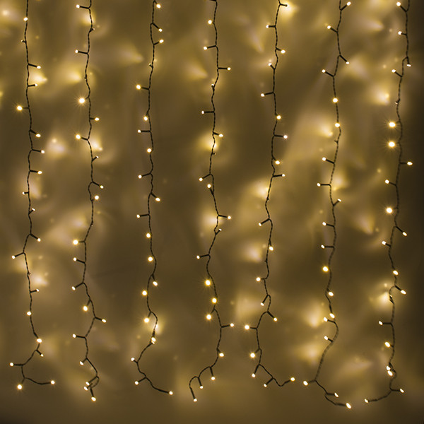 123led Lichtgordijn 225x150 | extra warm wit & warm wit | 240 lampjes  LDR07013 - 3
