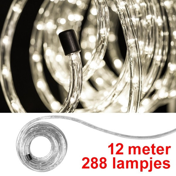 123led Lichtslang 12 meter | warm wit | 288 lampjes  LKO00003 - 1