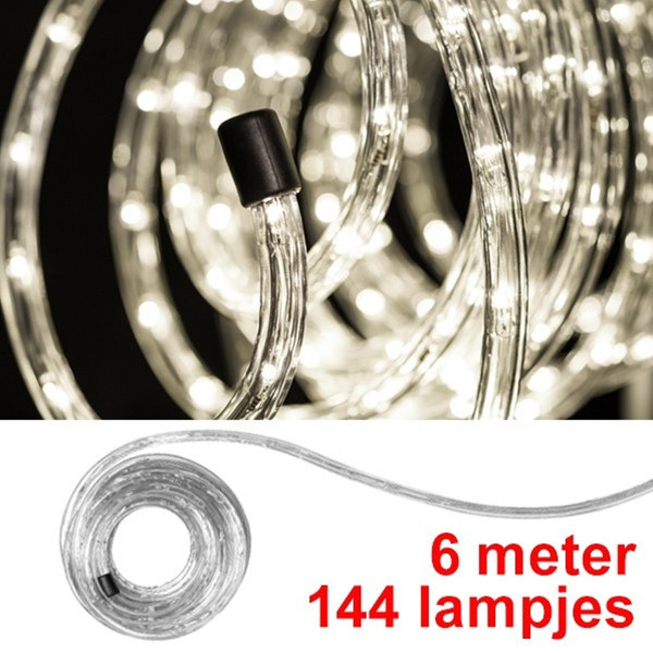 123led Lichtslang 6 meter | warm wit | 144 lampjes  LKO00001 - 1
