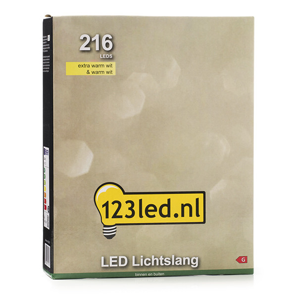 123led Lichtslang 9 meter | extra warm wit & warm wit | 216 lampjes  LDR07309 - 8