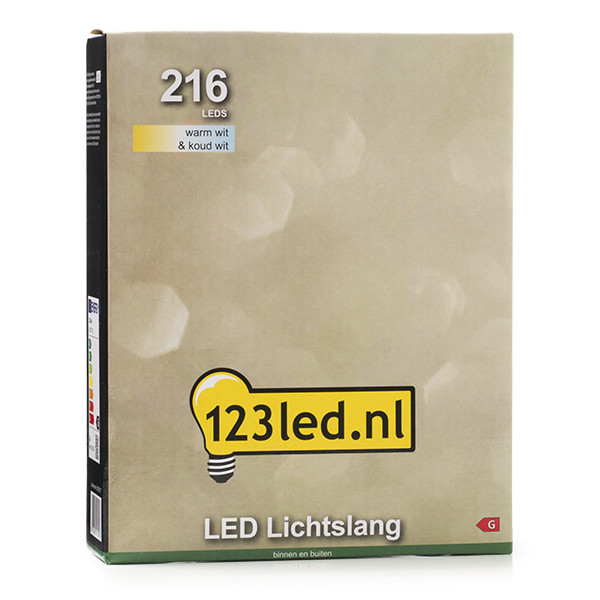 123led Lichtslang 9 meter |  koud wit & warm wit | 216 lampjes  LDR07313 - 8