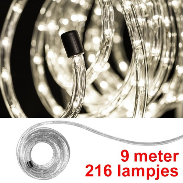 123led Lichtslang 9 meter | warm wit | 216 lampjes  LKO00002 - 1